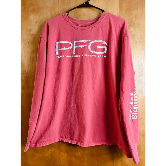 Columbia Other - Columbia Men's Long Sleeve Red PFG Performance Fishing Gear Shirt Size XL
